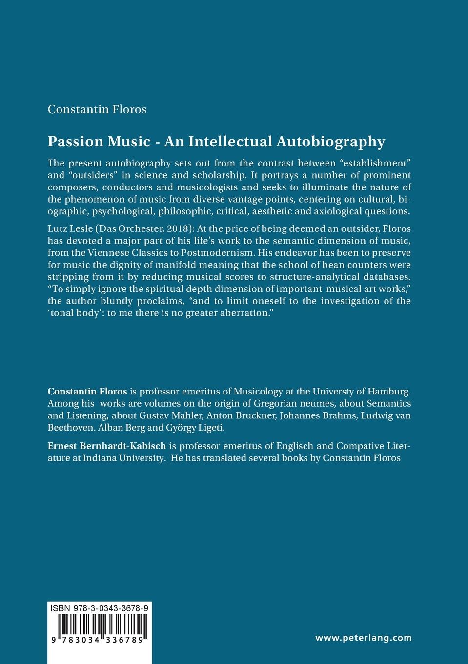 Rückseitencover Passion: Music - An Intellectual Autobiography