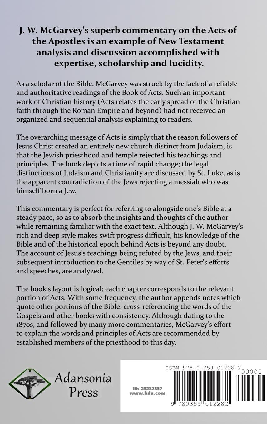 Rückseitencover Original Commentary on Acts