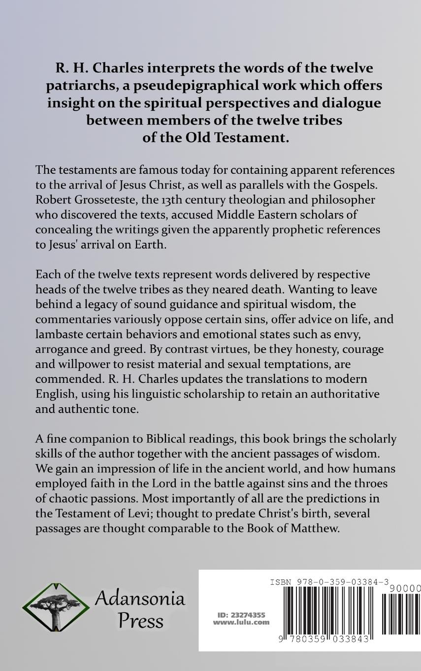 Rückseitencover Testaments of the Twelve Patriarchs