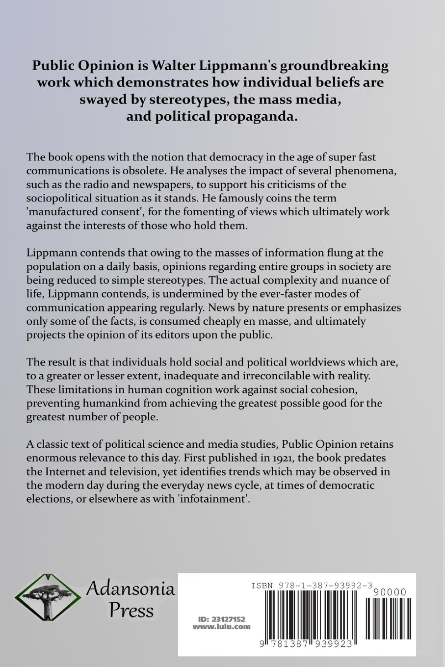 Rückseitencover Public Opinion