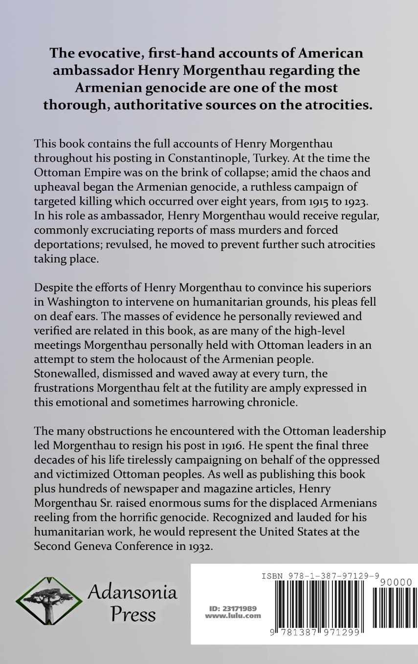 Rückseitencover Ambassador Morgenthau's Story