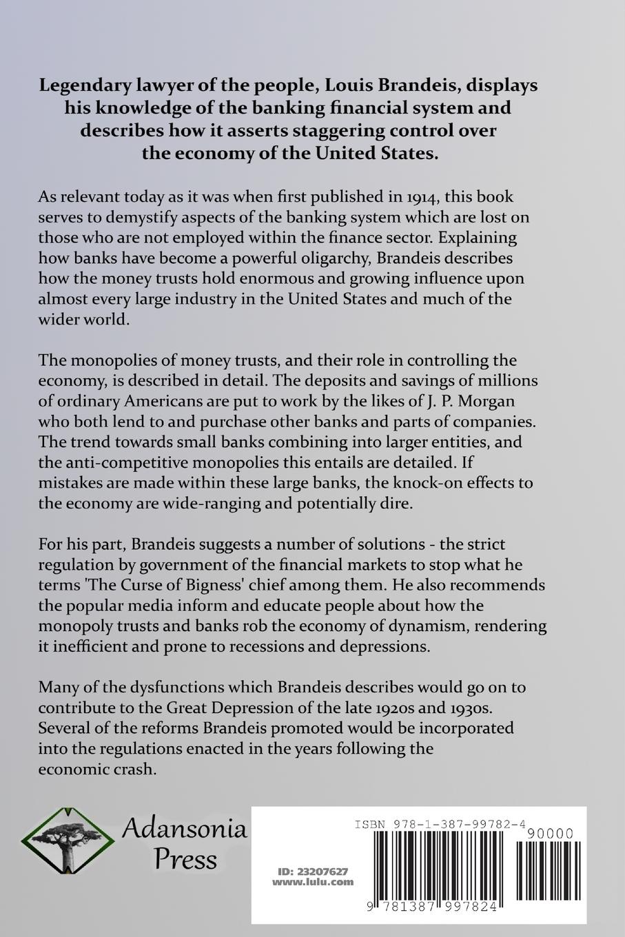 Rückseitencover Other People's Money and How the Bankers Use It