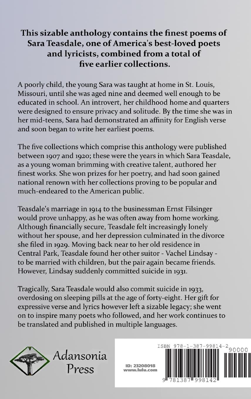 Rückseitencover The Collected Poems of Sara Teasdale