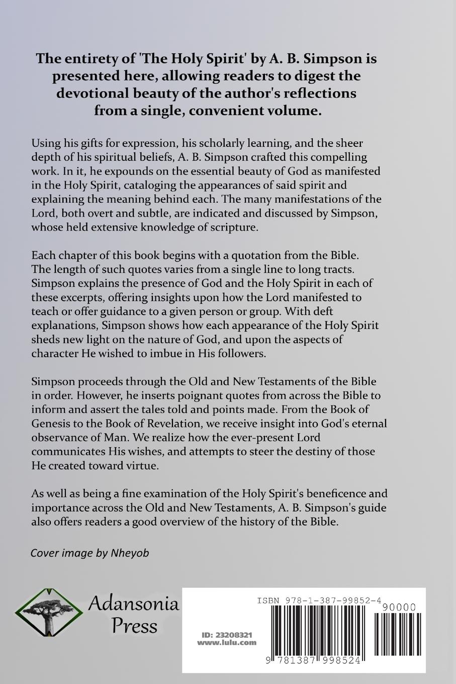 Rückseitencover 'The Holy Spirit' or 'Power from on High'