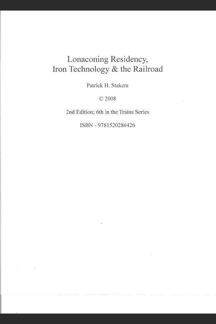 Vorderes Coverbild Lonaconing Residency Iron Technology & the Railroad