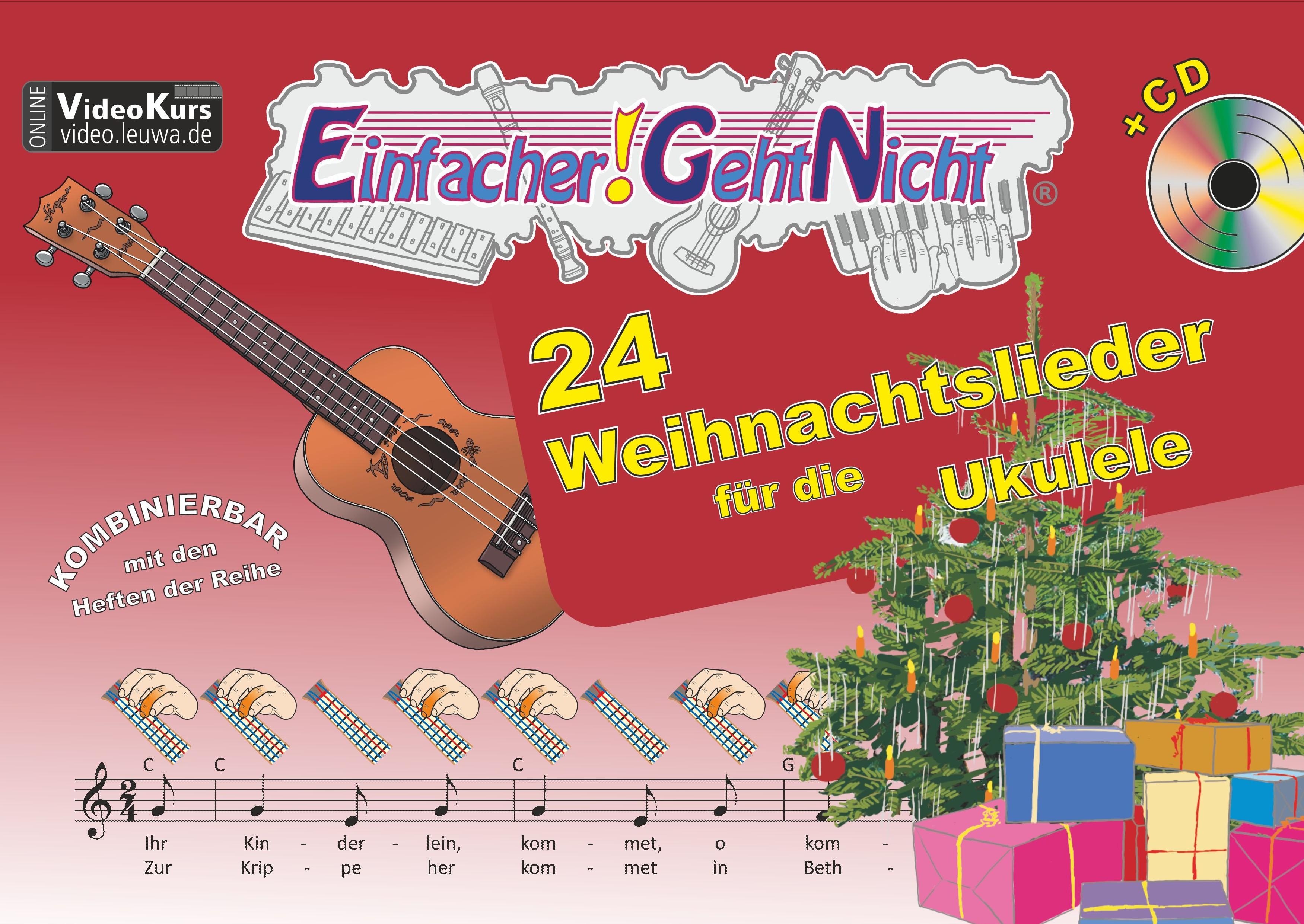 Vorderes Coverbild Einfacher!-Geht-Nicht: 24 Weihnachtslieder für die Ukulele mit CD