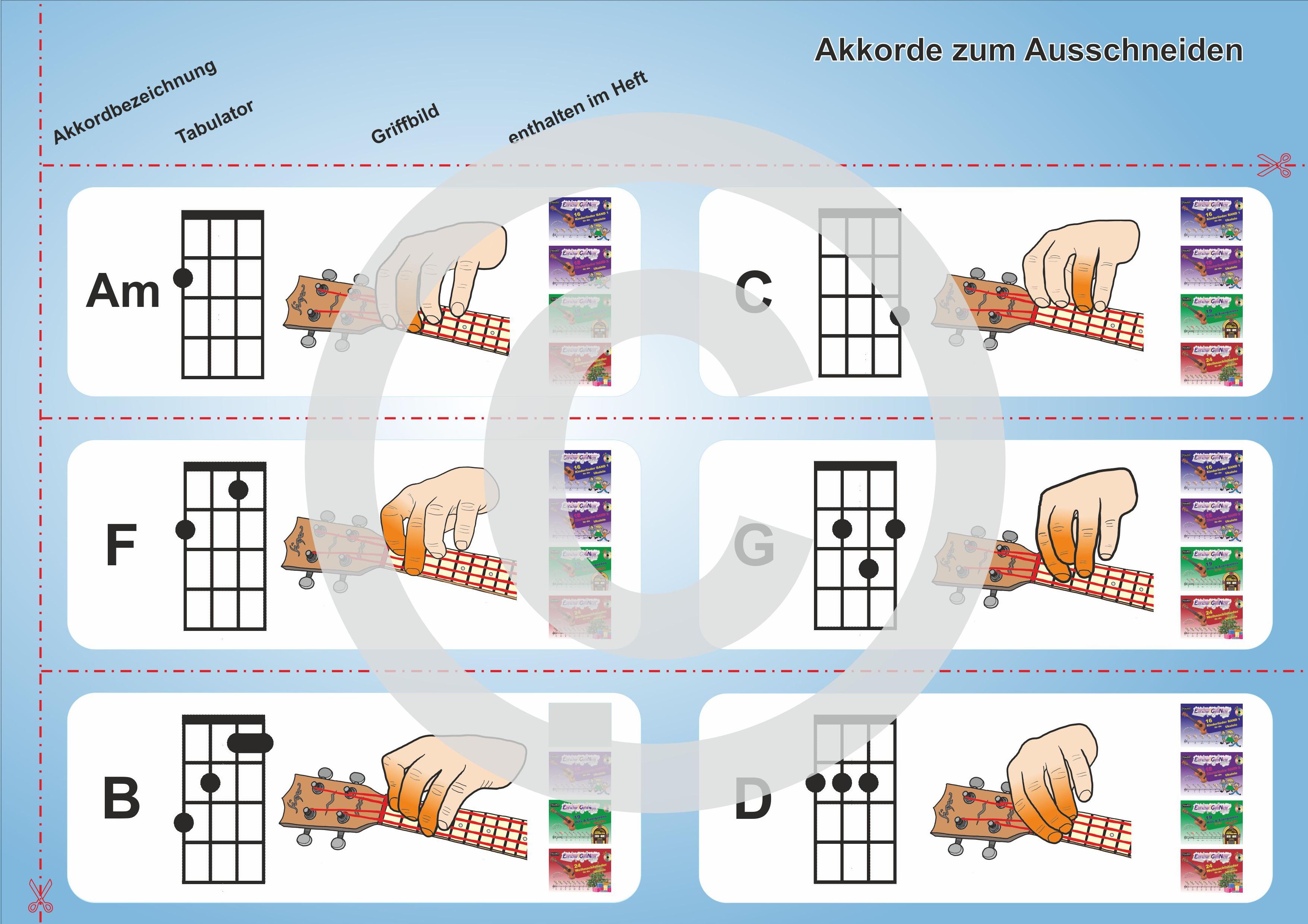 Beispielinhalt (Bild) Einfacher!-Geht-Nicht: 16 Kinderlieder BAND 1 - für die Ukulele mit CD
