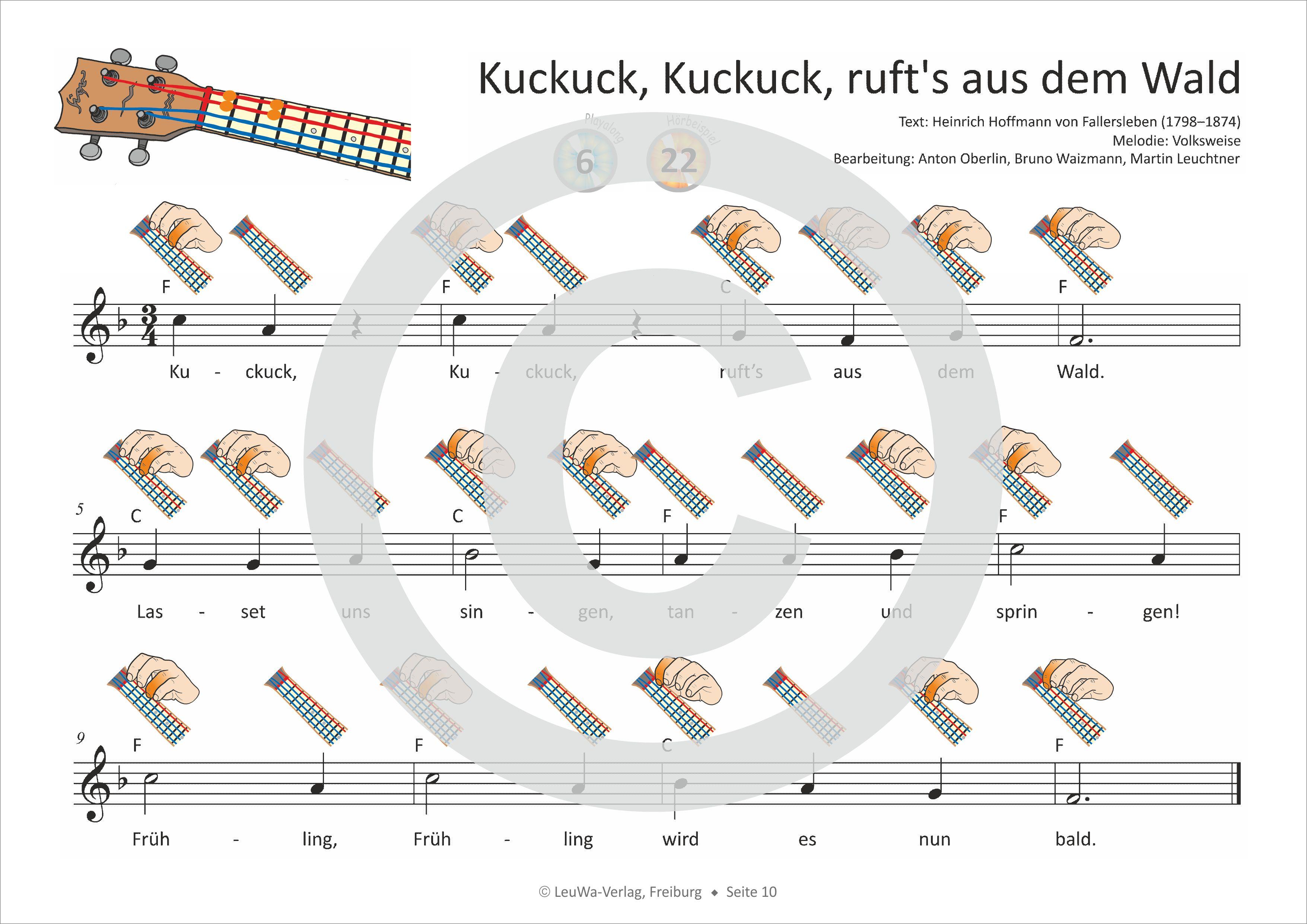 Beispielinhalt (Bild) Einfacher!-Geht-Nicht: 16 Kinderlieder BAND 1 - für die Ukulele mit CD