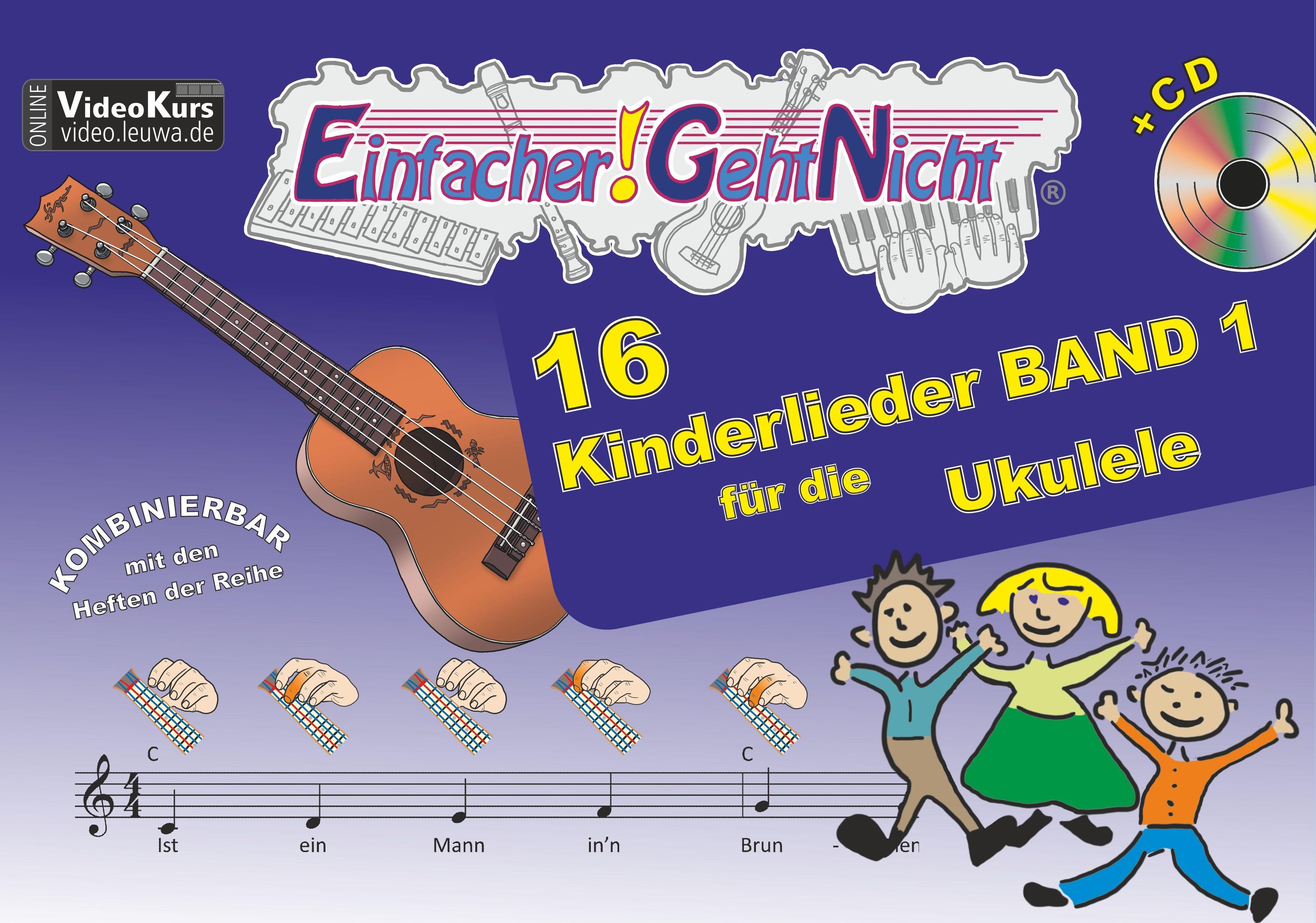 Vorderes Coverbild Einfacher!-Geht-Nicht: 16 Kinderlieder BAND 1 - für die Ukulele mit CD