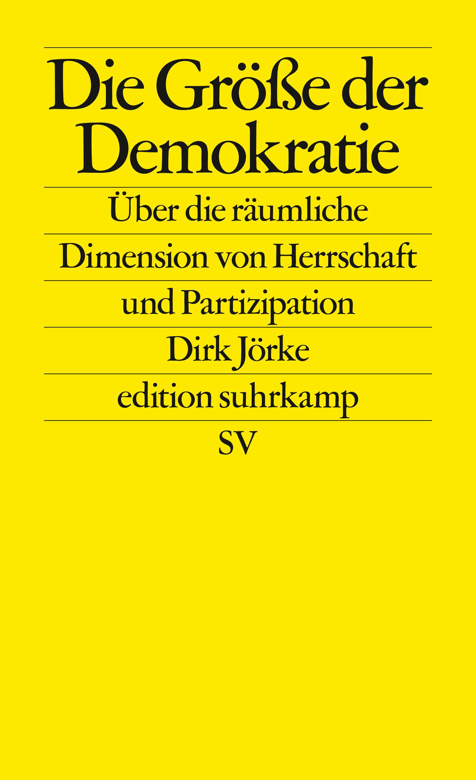 Vorderes Coverbild Die Größe der Demokratie
