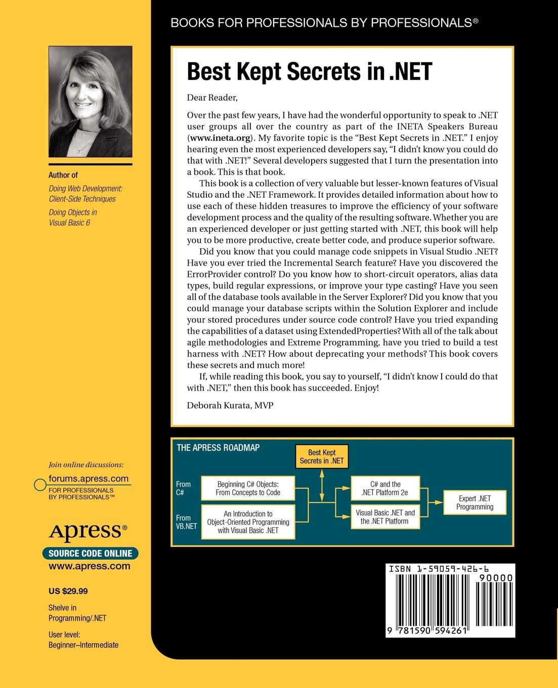 Rückseitencover Best Kept Secrets in .NET