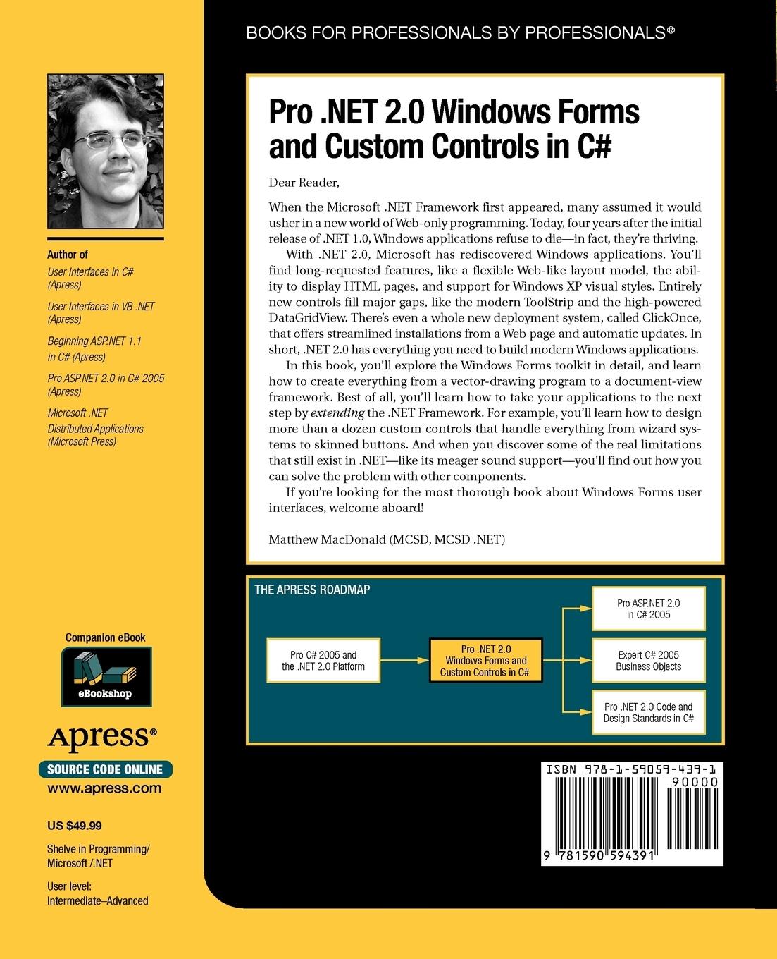 Rückseitencover Pro .Net 2.0 Windows Forms and Custom Controls in C