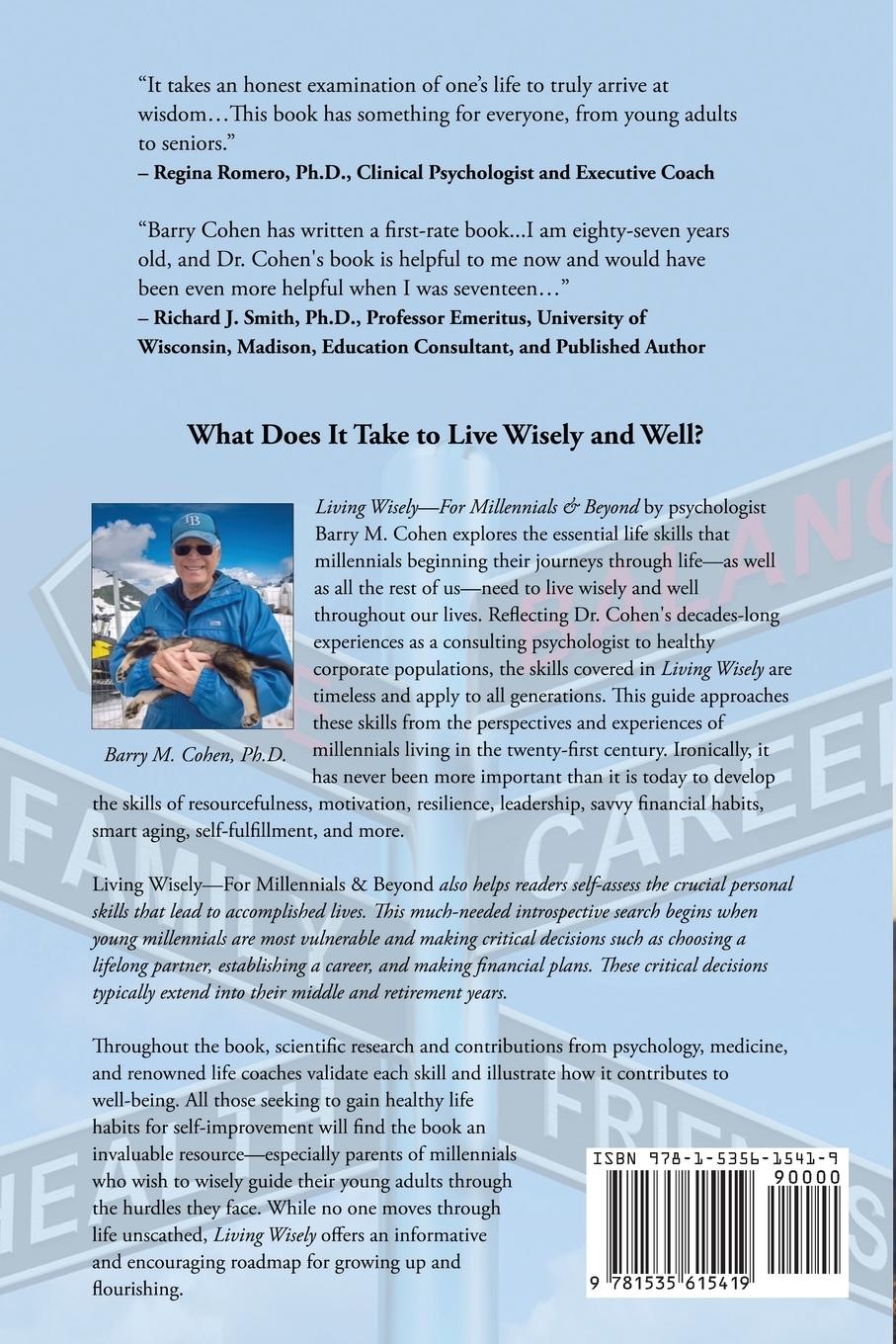 Rückseitencover Living Wisely - For Millennials & Beyond
