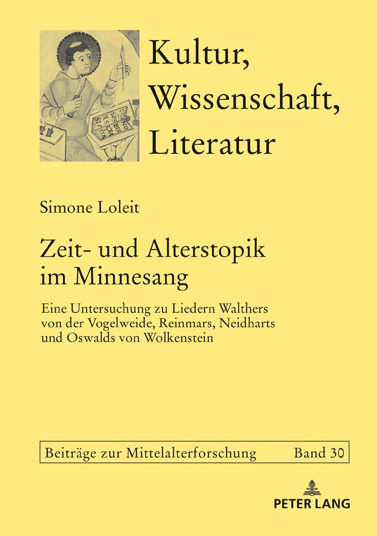 Vorderes Coverbild Zeit- und Alterstopik im Minnesang