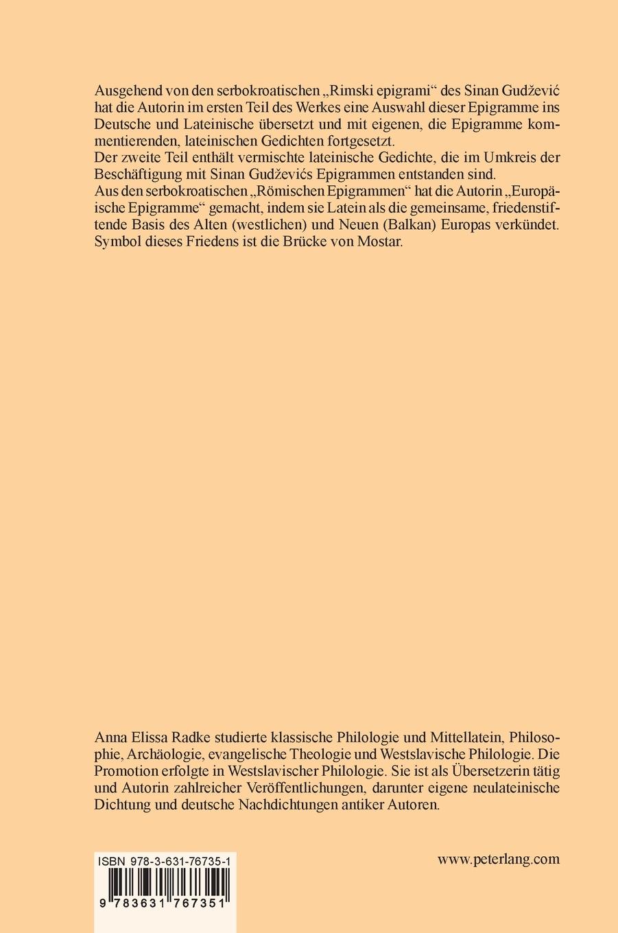 Rückseitencover Amor Pontifex oder Europäische Epigramme