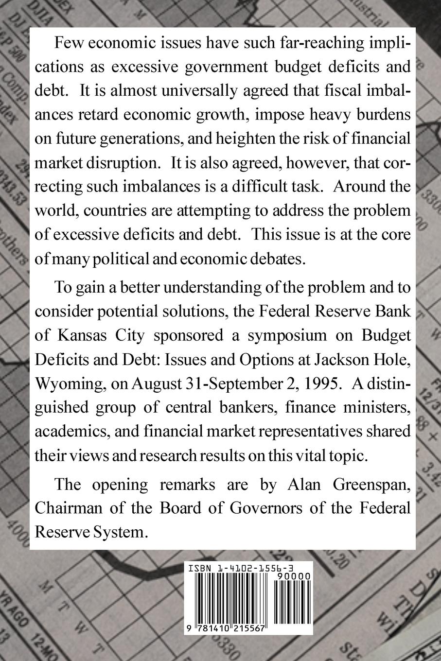 Rückseitencover Budget Deficits and Debt