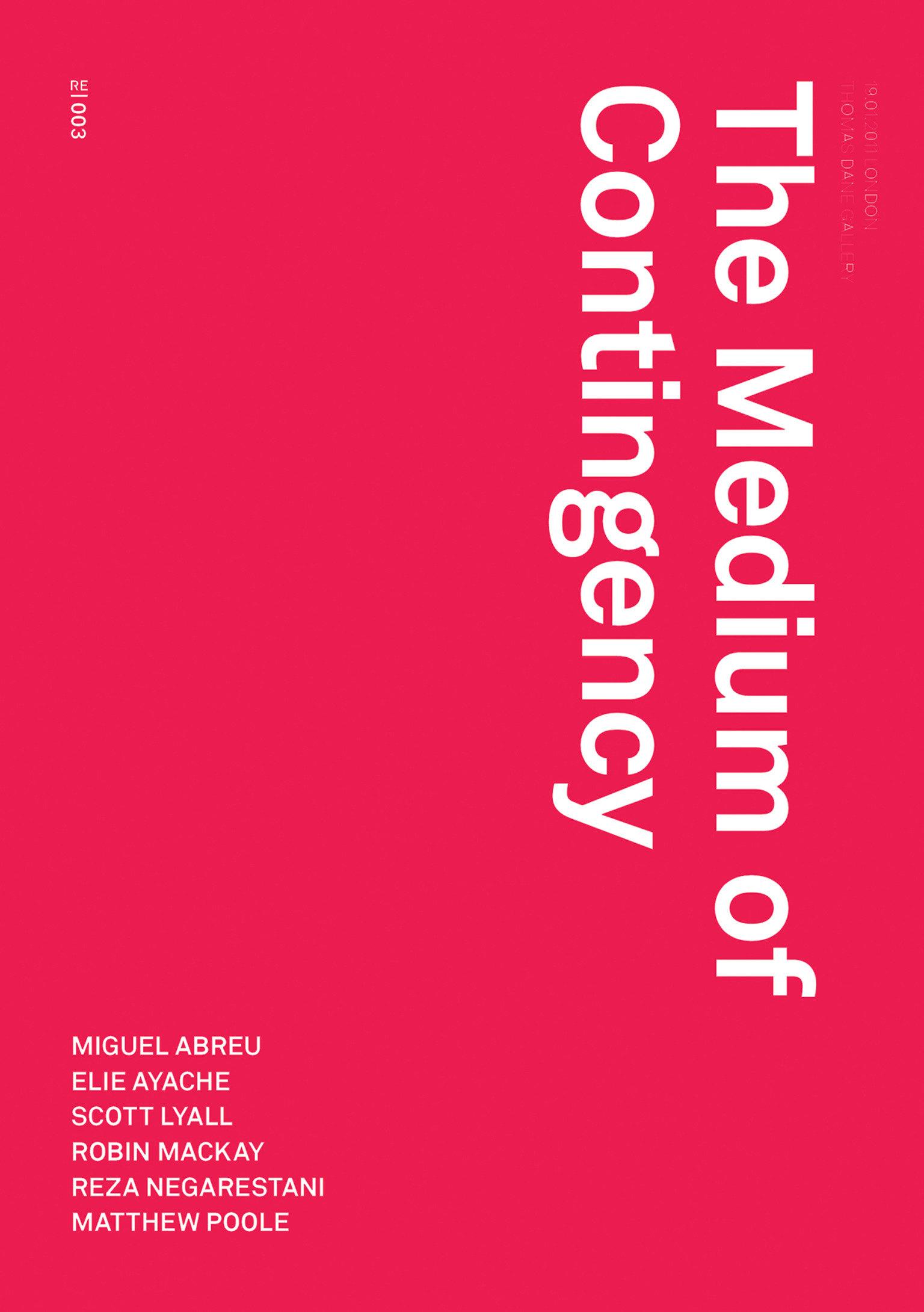 Vorderes Coverbild The Medium of Contingency