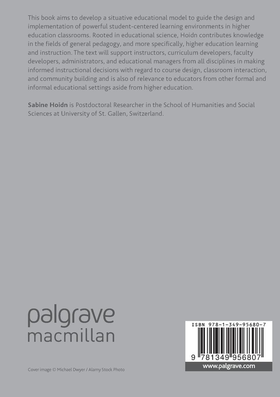 Rückseitencover Student-Centered Learning Environments in Higher Education Classrooms