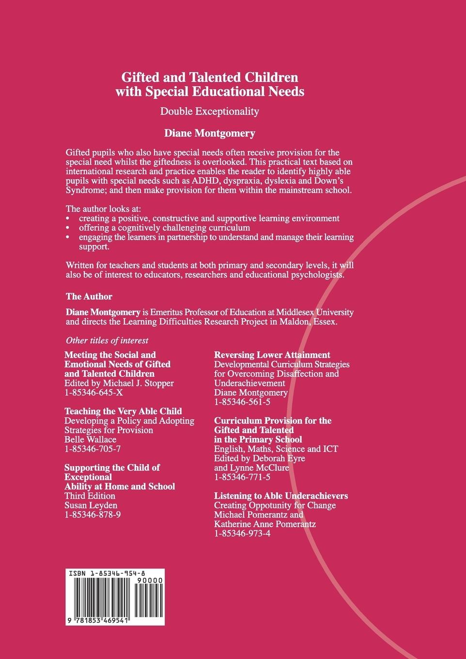 Rückseitencover Gifted and Talented Children with Special Educational Needs