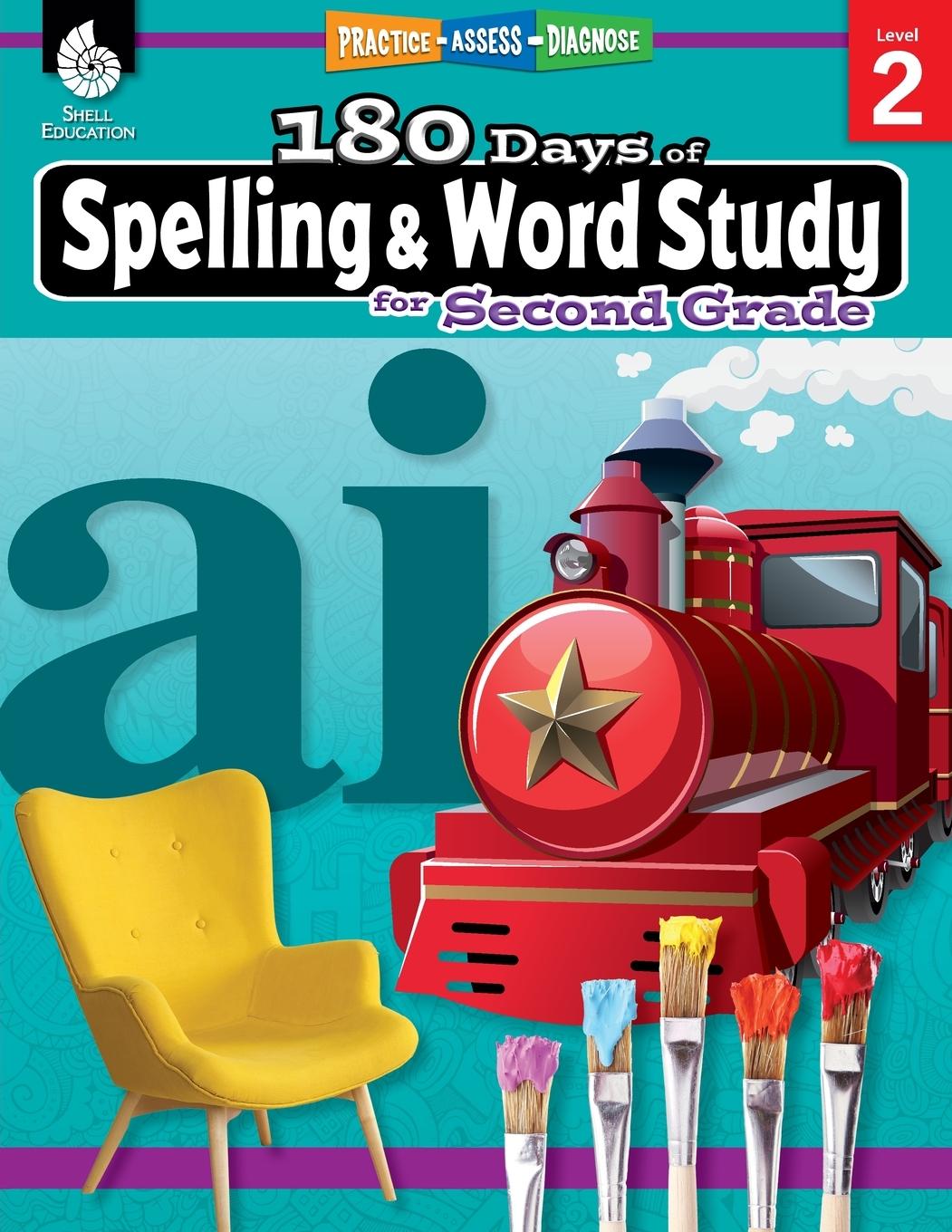 Vorderes Coverbild 180 Days of Spelling and Word Study for Second Grade