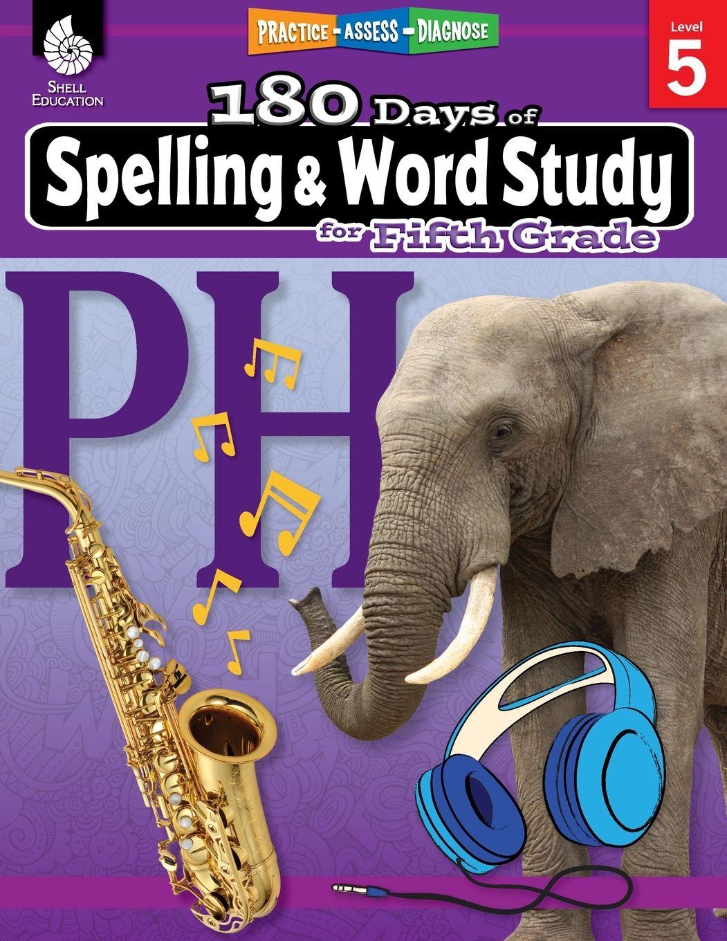 Vorderes Coverbild 180 Days of Spelling and Word Study for Fifth Grade