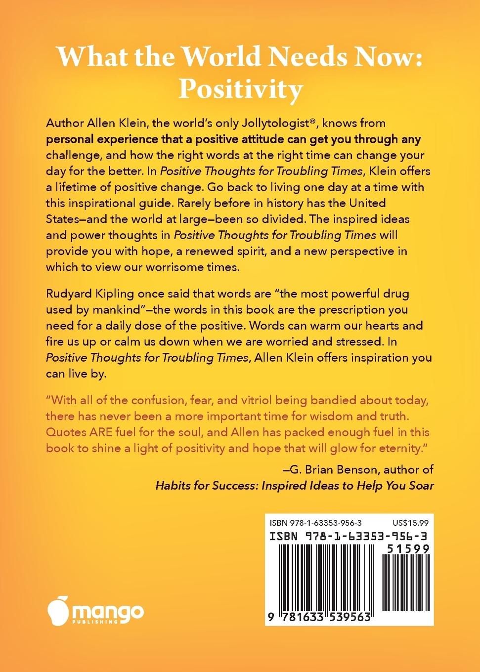 Rückseitencover Positive Thoughts for Troubling Times