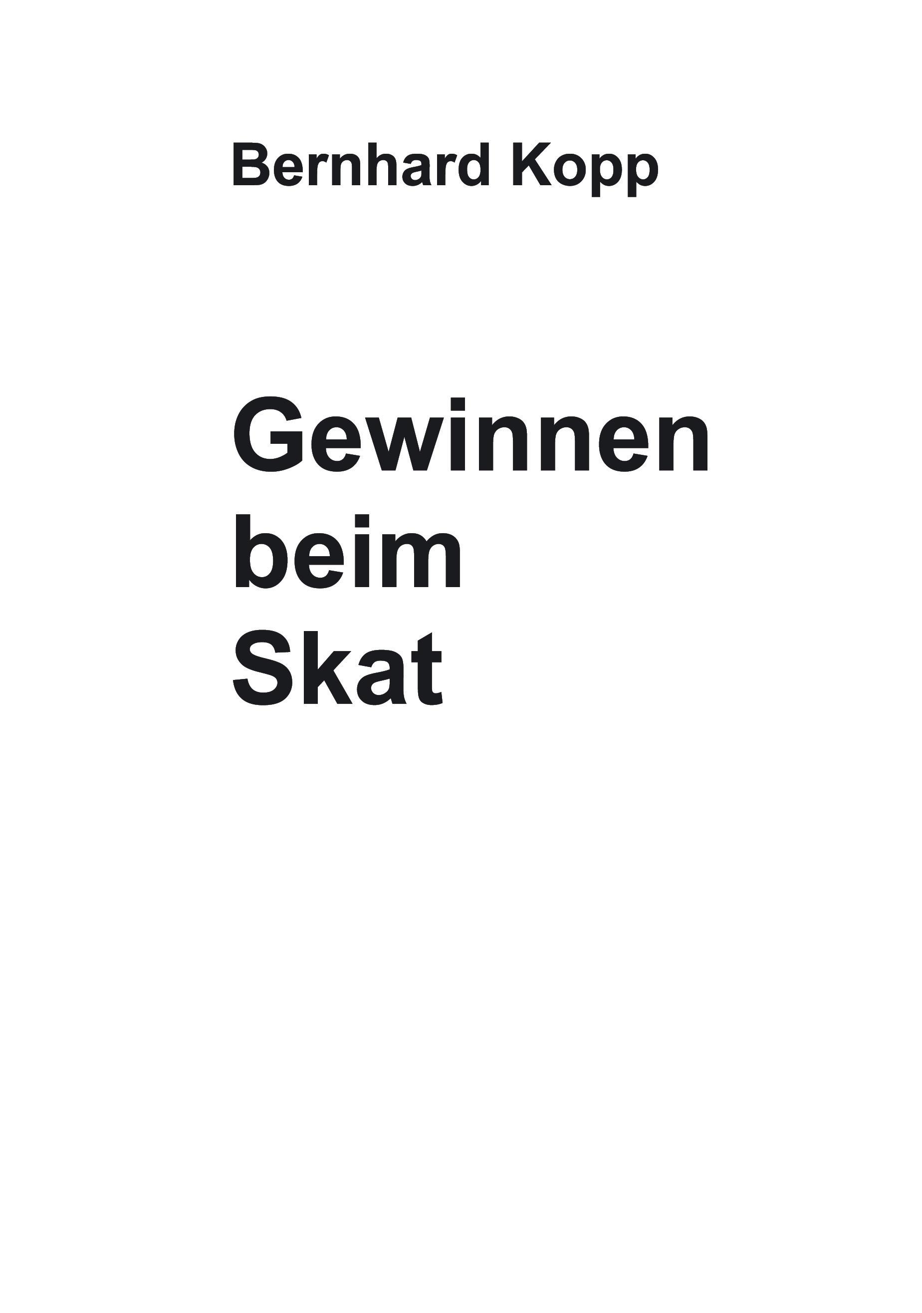 Vorderes Coverbild Gewinnen beim Skat