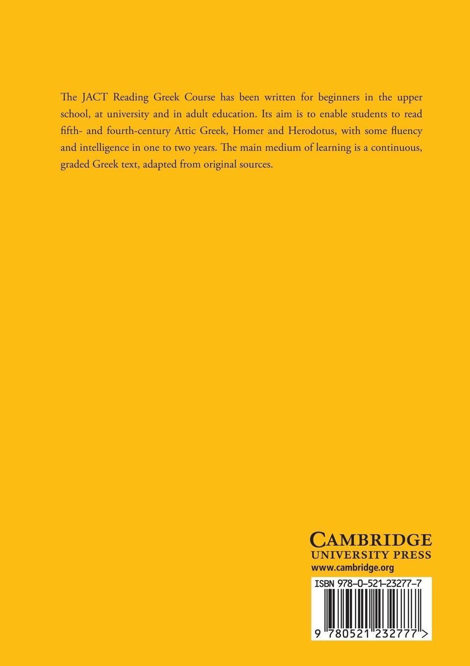 Rückseitencover Reading Greek