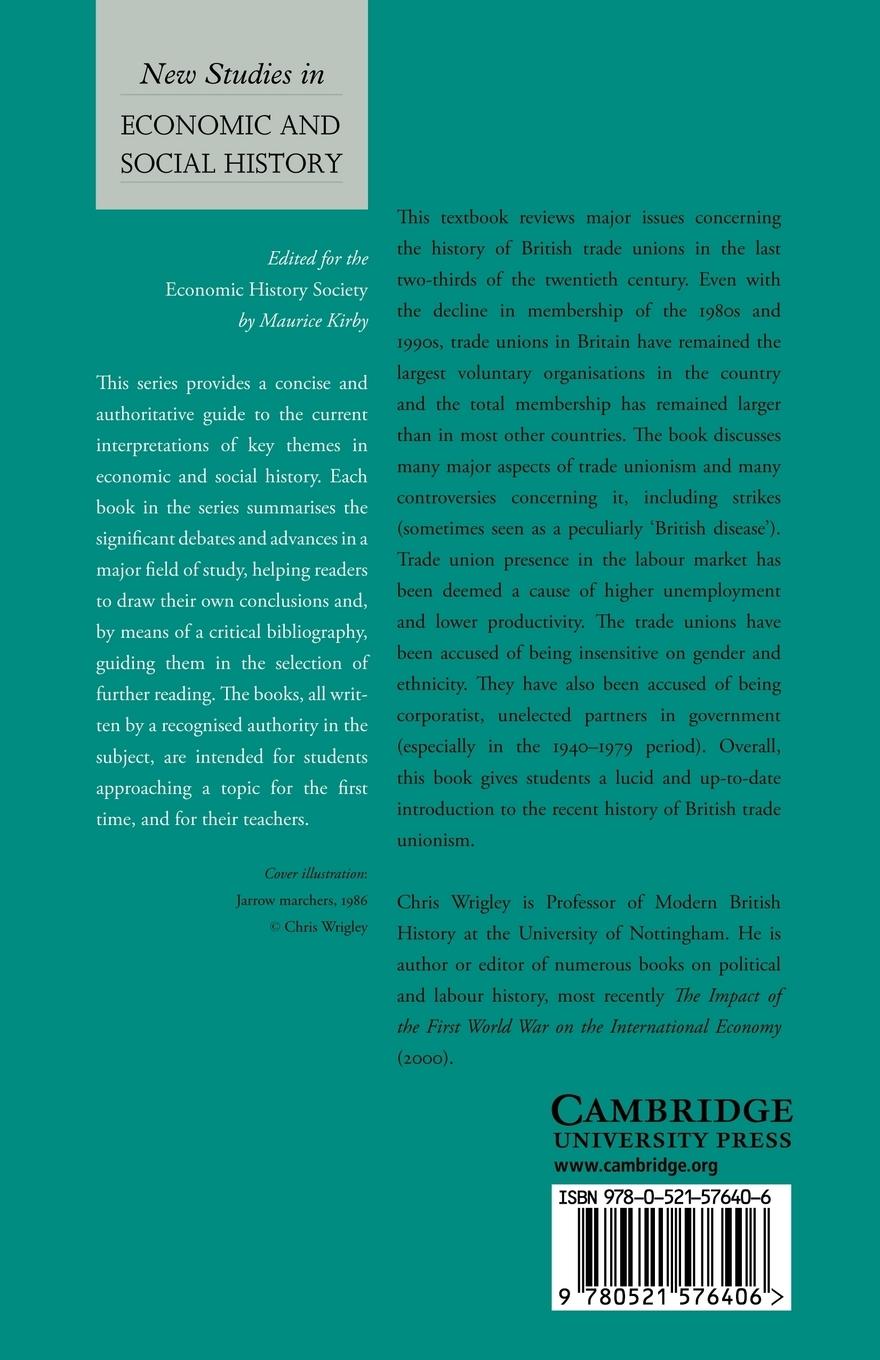Rückseitencover British Trade Unions Since 1933