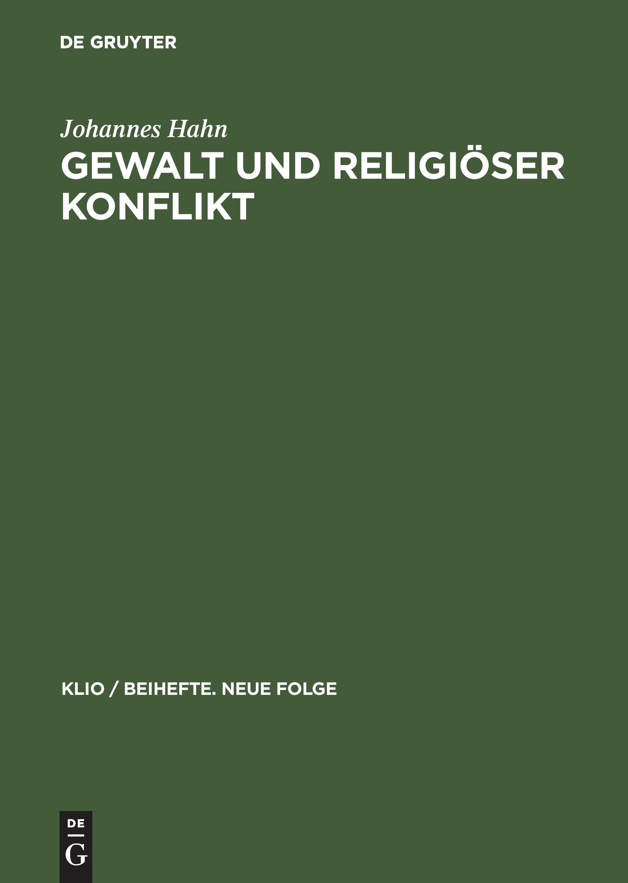 Vorderes Coverbild Gewalt und religiöser Konflikt