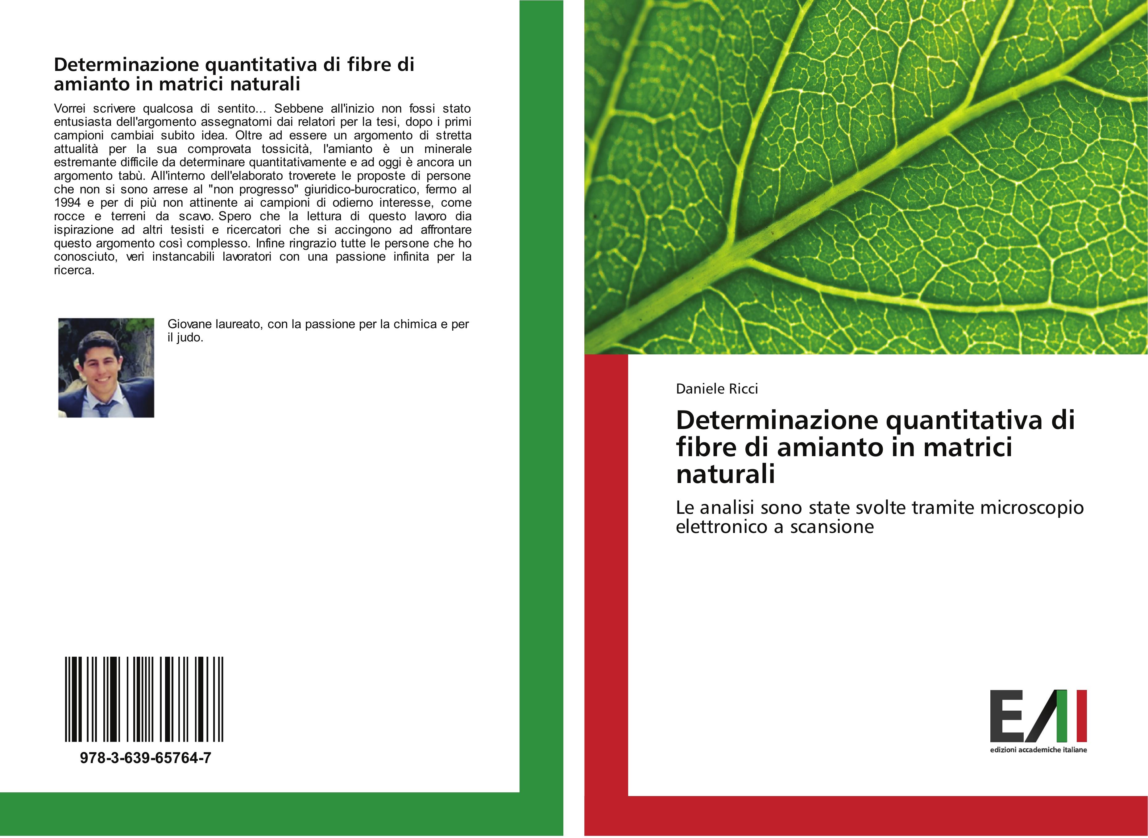Vorderes Coverbild Determinazione quantitativa di fibre di amianto in matrici naturali