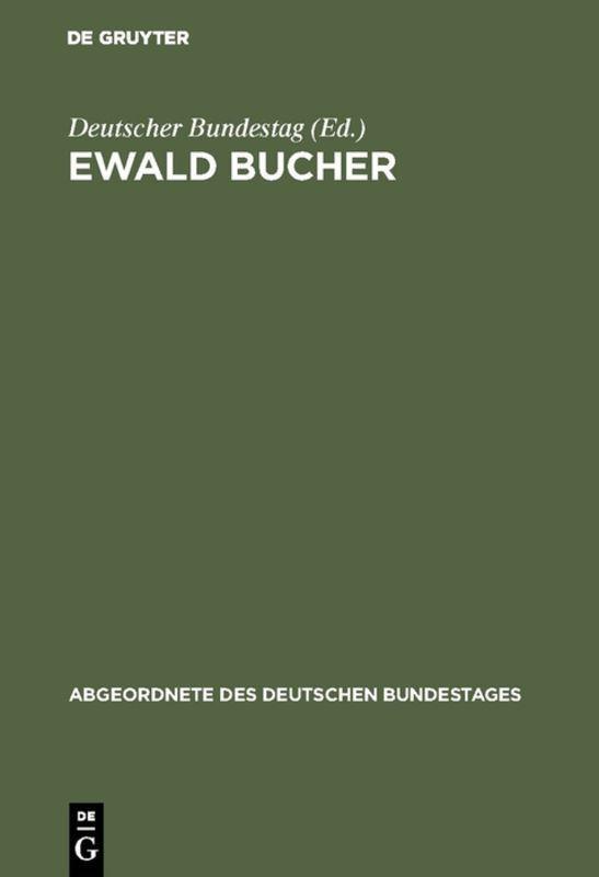 Vorderes Coverbild Ewald Bucher