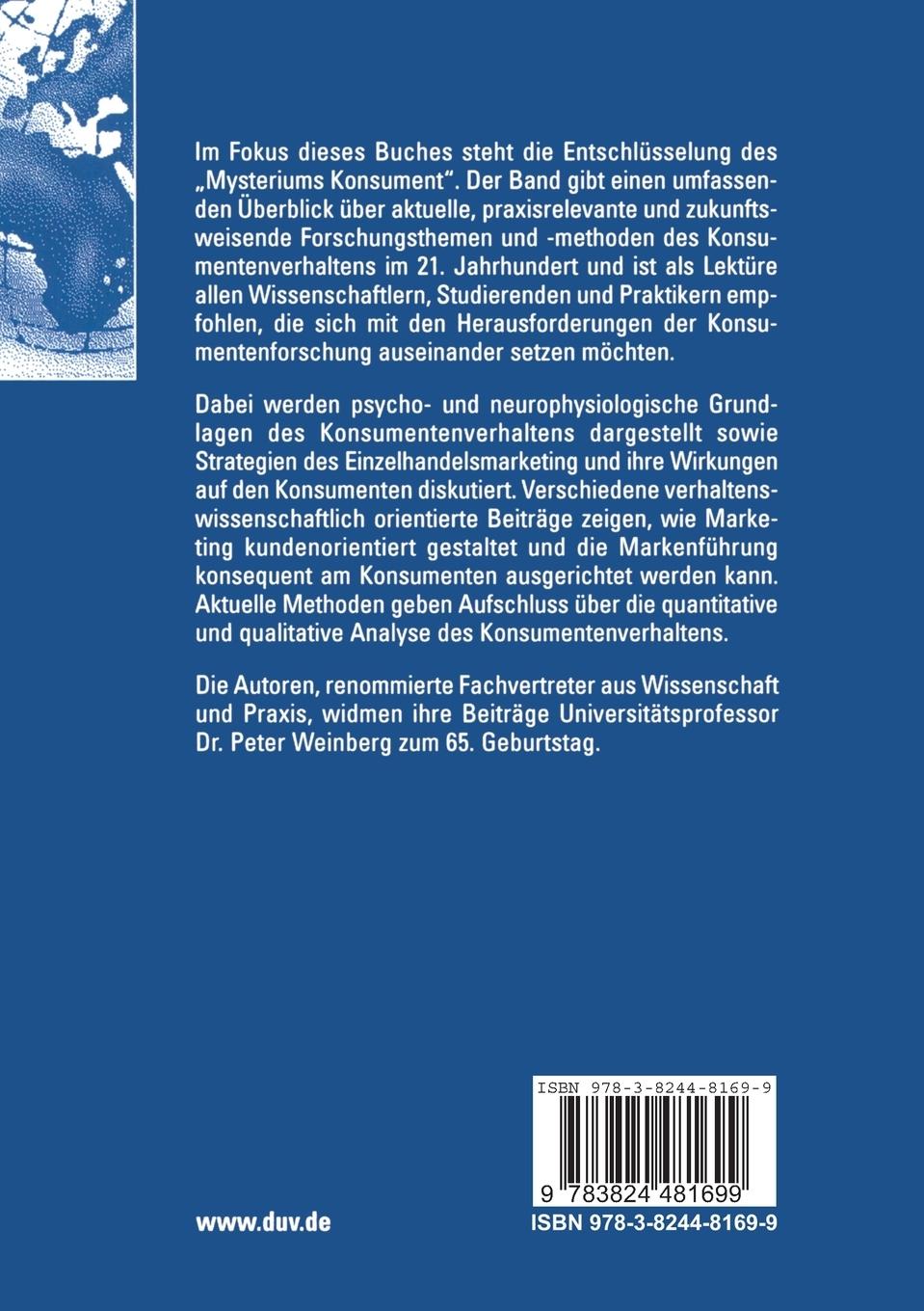 Rückseitencover Konsumentenverhaltensforschung im 21. Jahrhundert