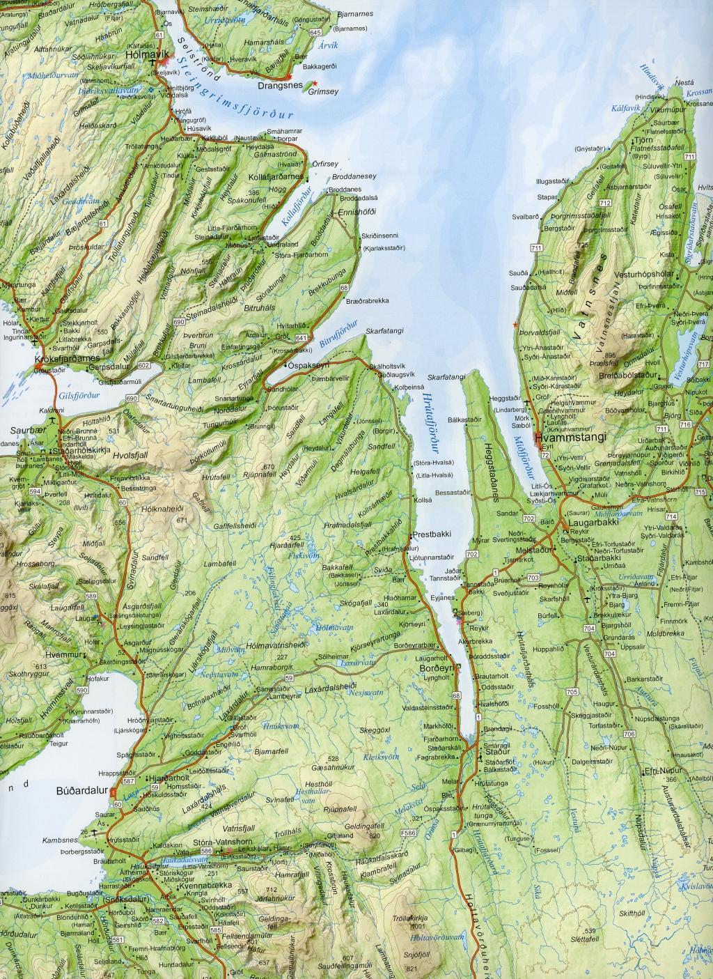 Beispielinhalt (Bild) Island. Nordwest 1 : 300 000