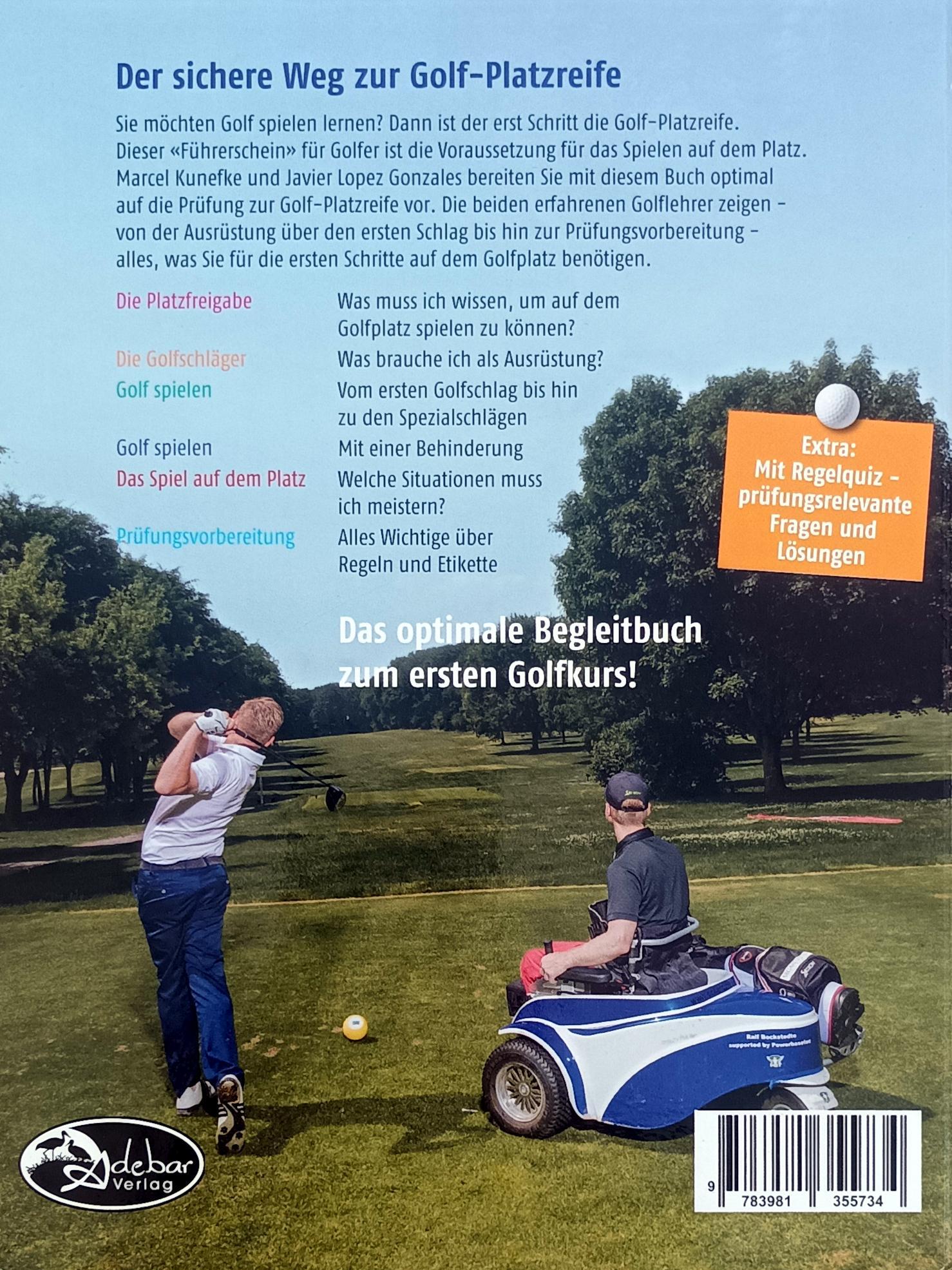 Rückseitencover Die Golf Platzreife 2.0