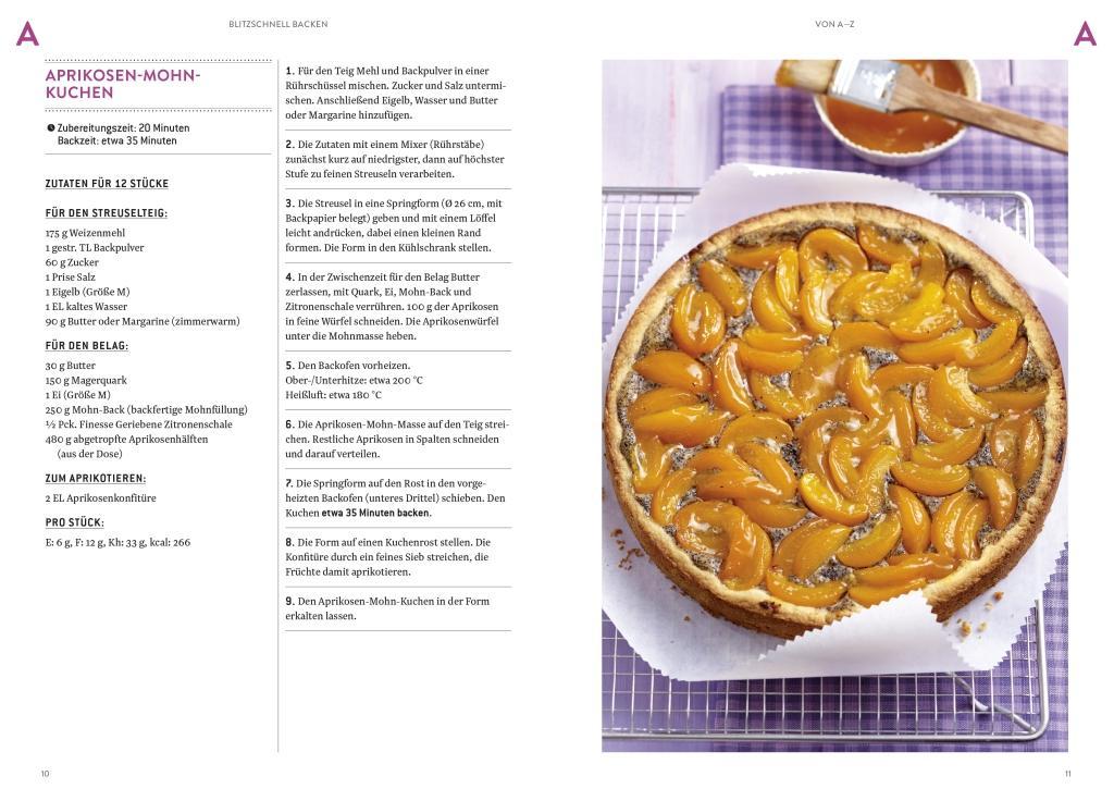 Beispielinhalt (Bild) Blitzschnell Backen von A-Z