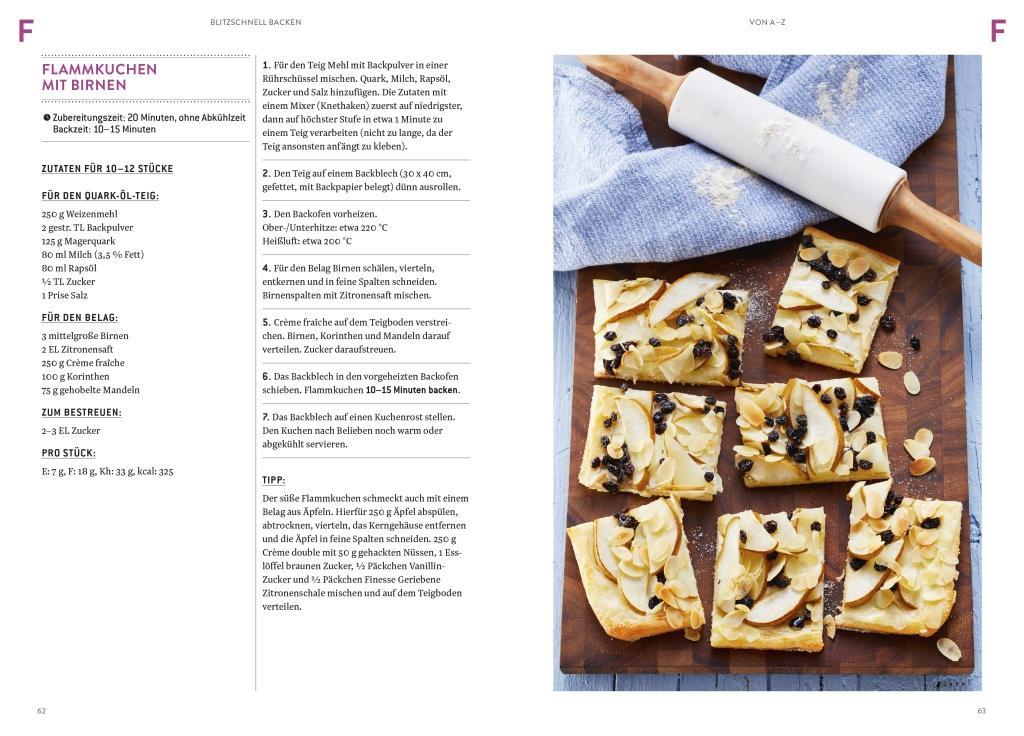Beispielinhalt (Bild) Blitzschnell Backen von A-Z