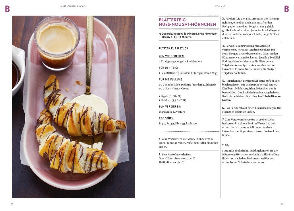Beispielinhalt (Bild) Blitzschnell Backen von A-Z