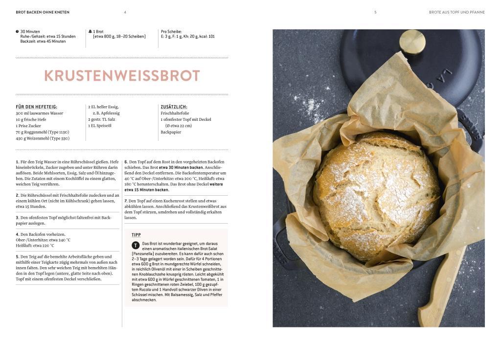 Beispielinhalt (Bild) Brot backen ohne Kneten