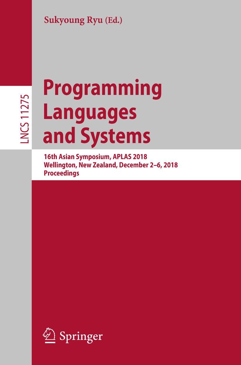 Vorderes Coverbild Programming Languages and Systems
