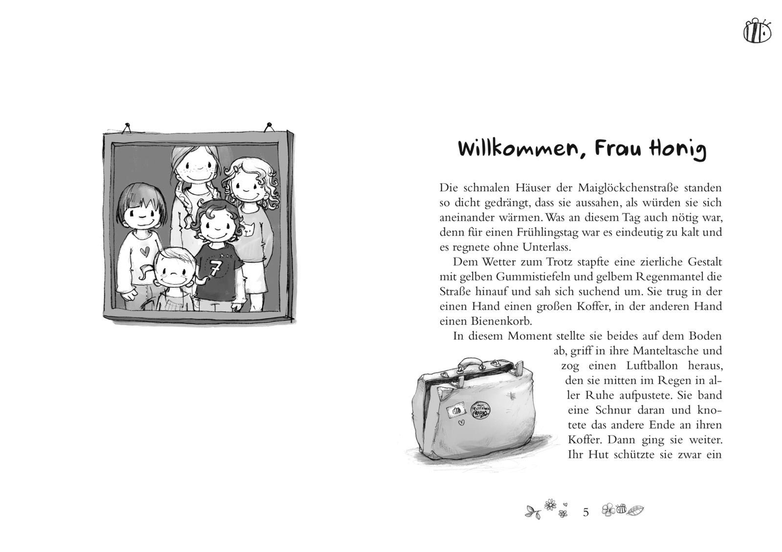 Beispielinhalt (Bild) Frau Honig und das Glück der kleinen Dinge