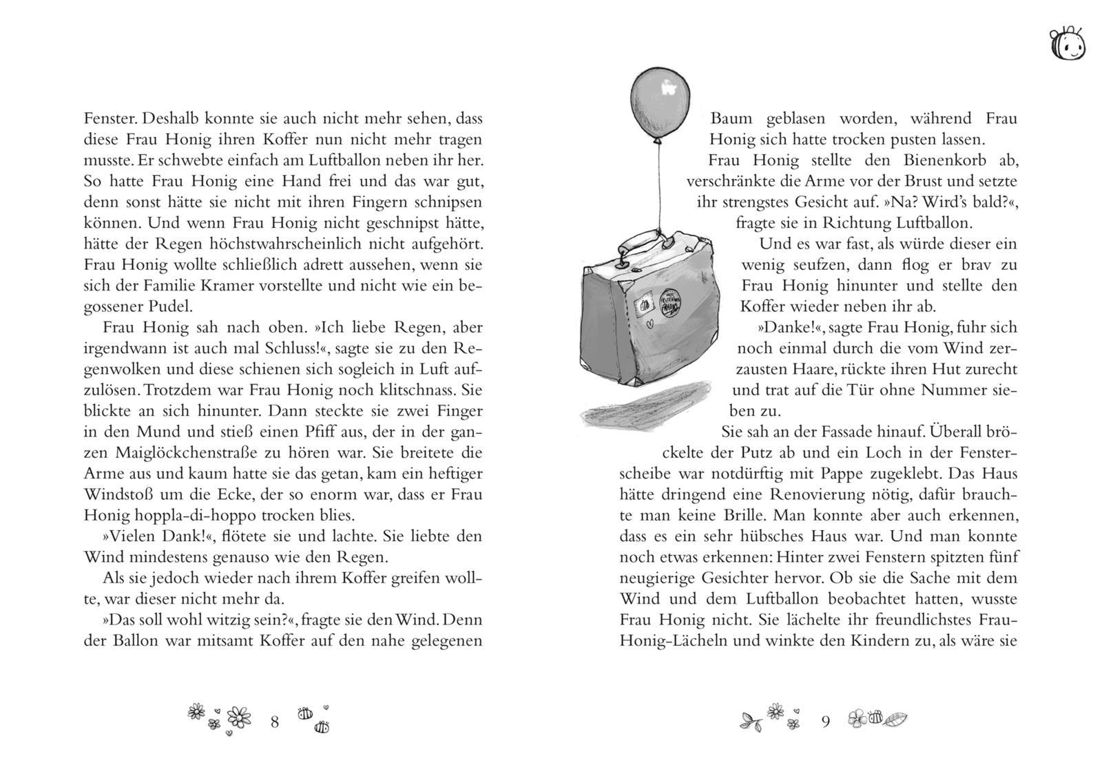 Beispielinhalt (Bild) Frau Honig und das Glück der kleinen Dinge