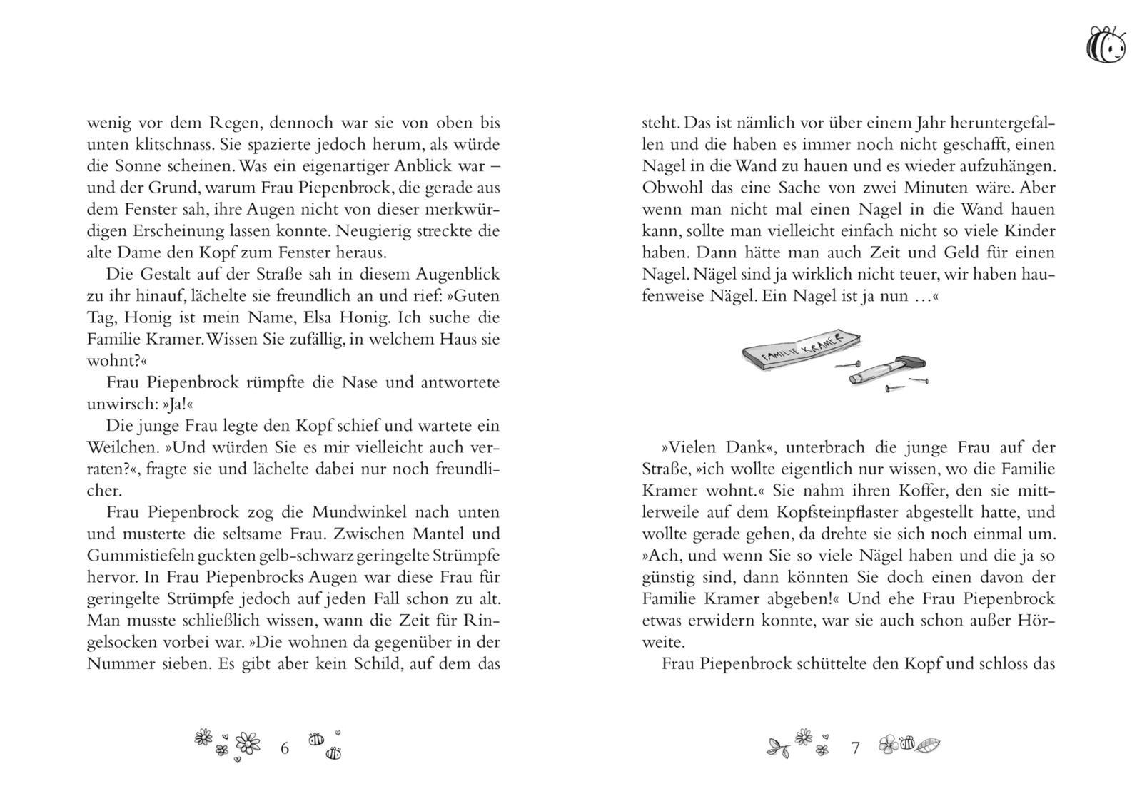 Beispielinhalt (Bild) Frau Honig und das Glück der kleinen Dinge