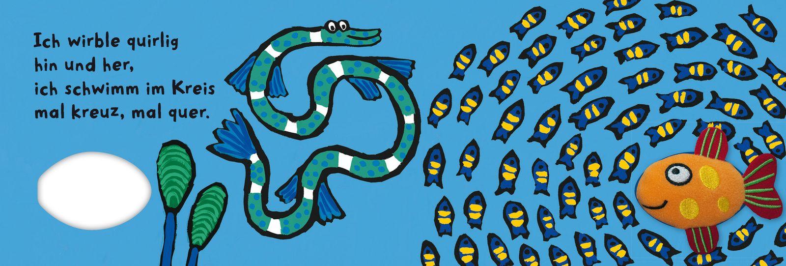 Beispielinhalt (Bild) Kleiner Fisch. Ein Fingerpuppenbuch