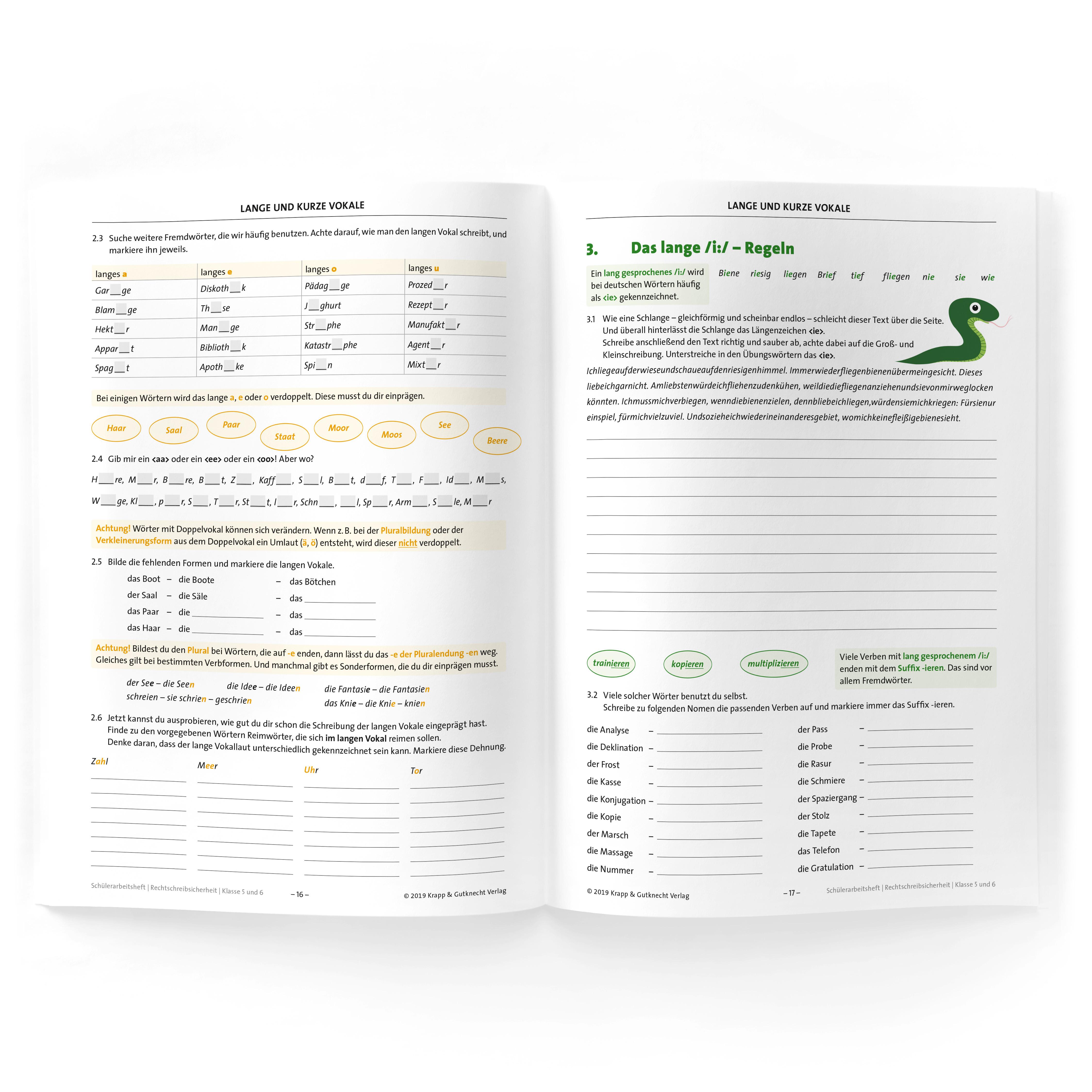 Beispielinhalt (Bild) Rechtschreibsicherheit Klasse 5 und 6. Übungsheft mit Lösungen