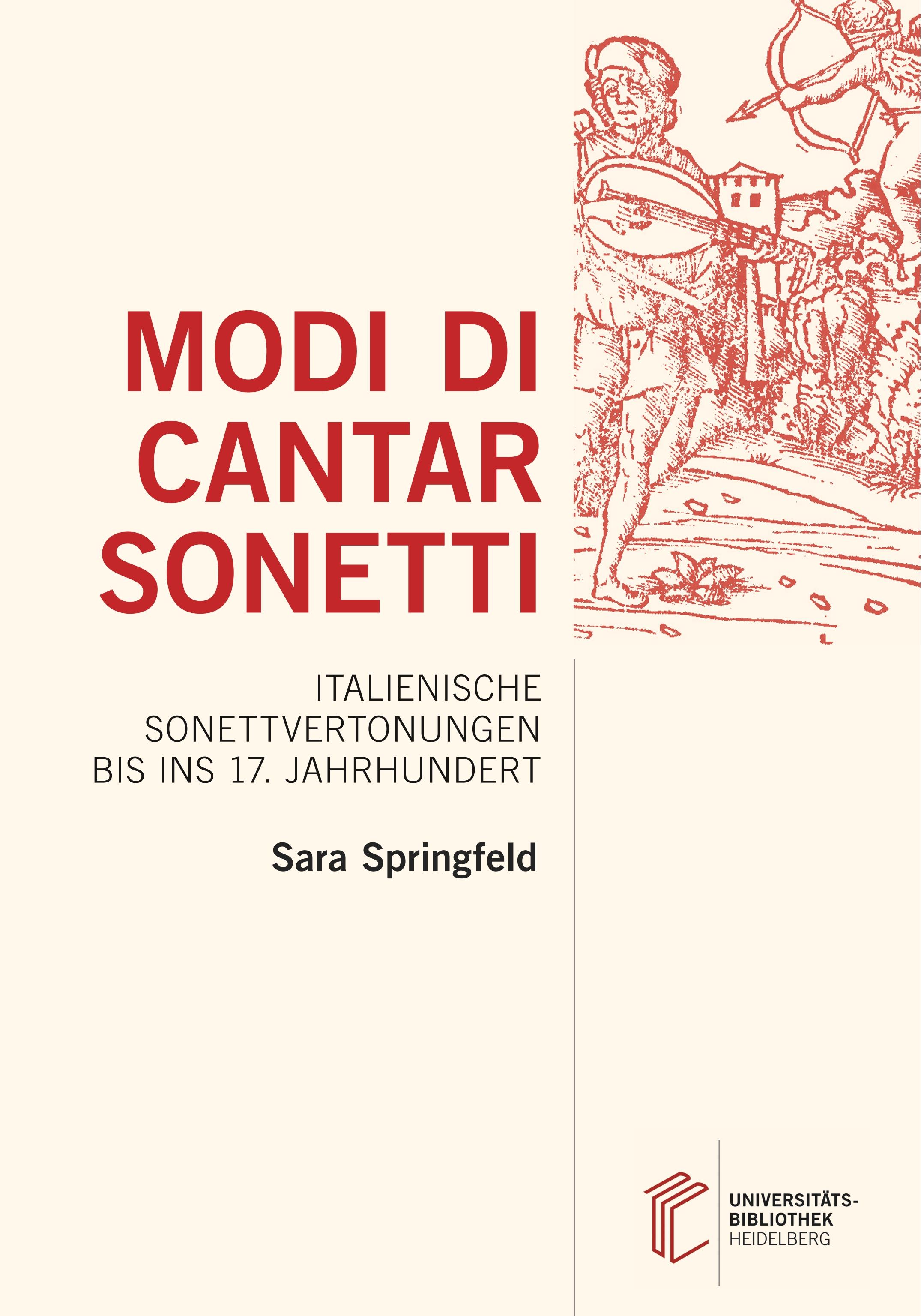 Vorderes Coverbild Modi di cantar sonetti