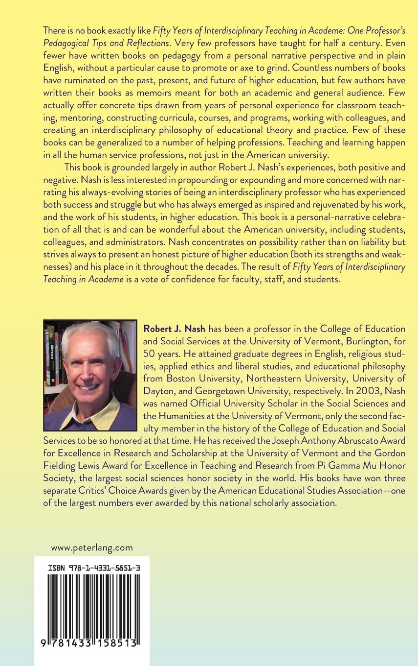 Rückseitencover Fifty Years of Interdisciplinary Teaching in Academe