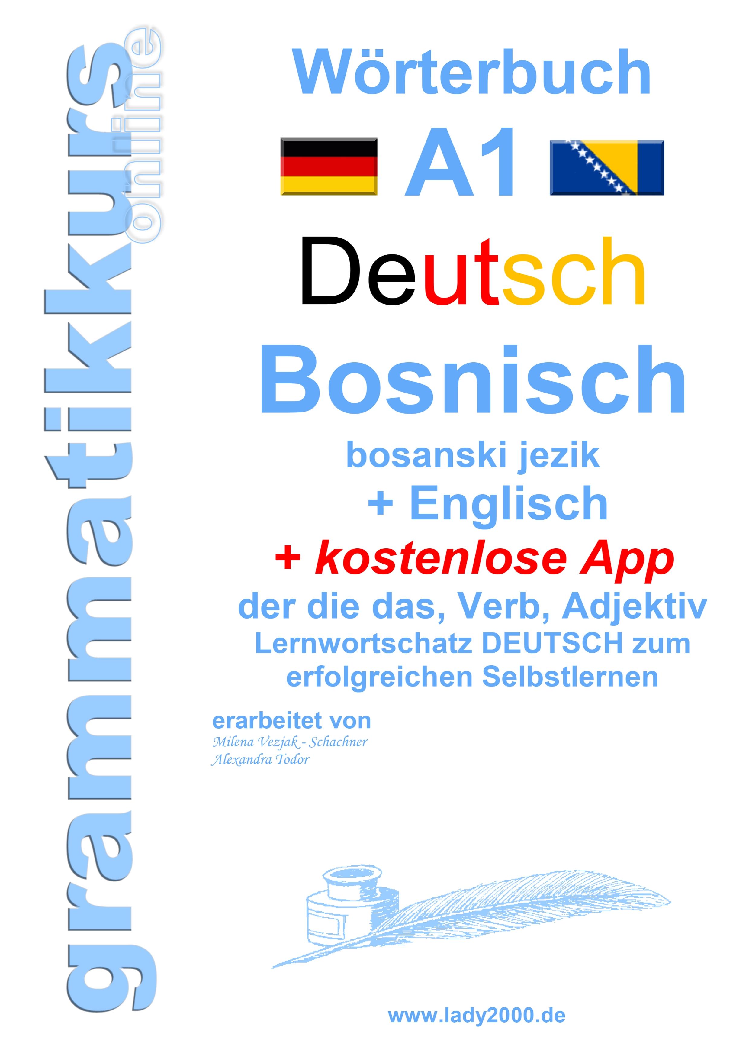 Vorderes Coverbild Wörterbuch Deutsch - Bosnisch - Englisch Niveau A1