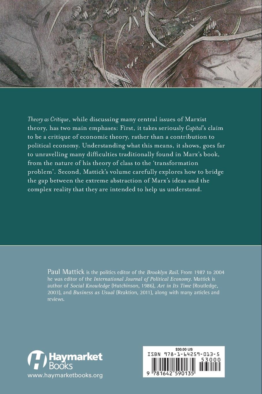 Rückseitencover Theory as Critique