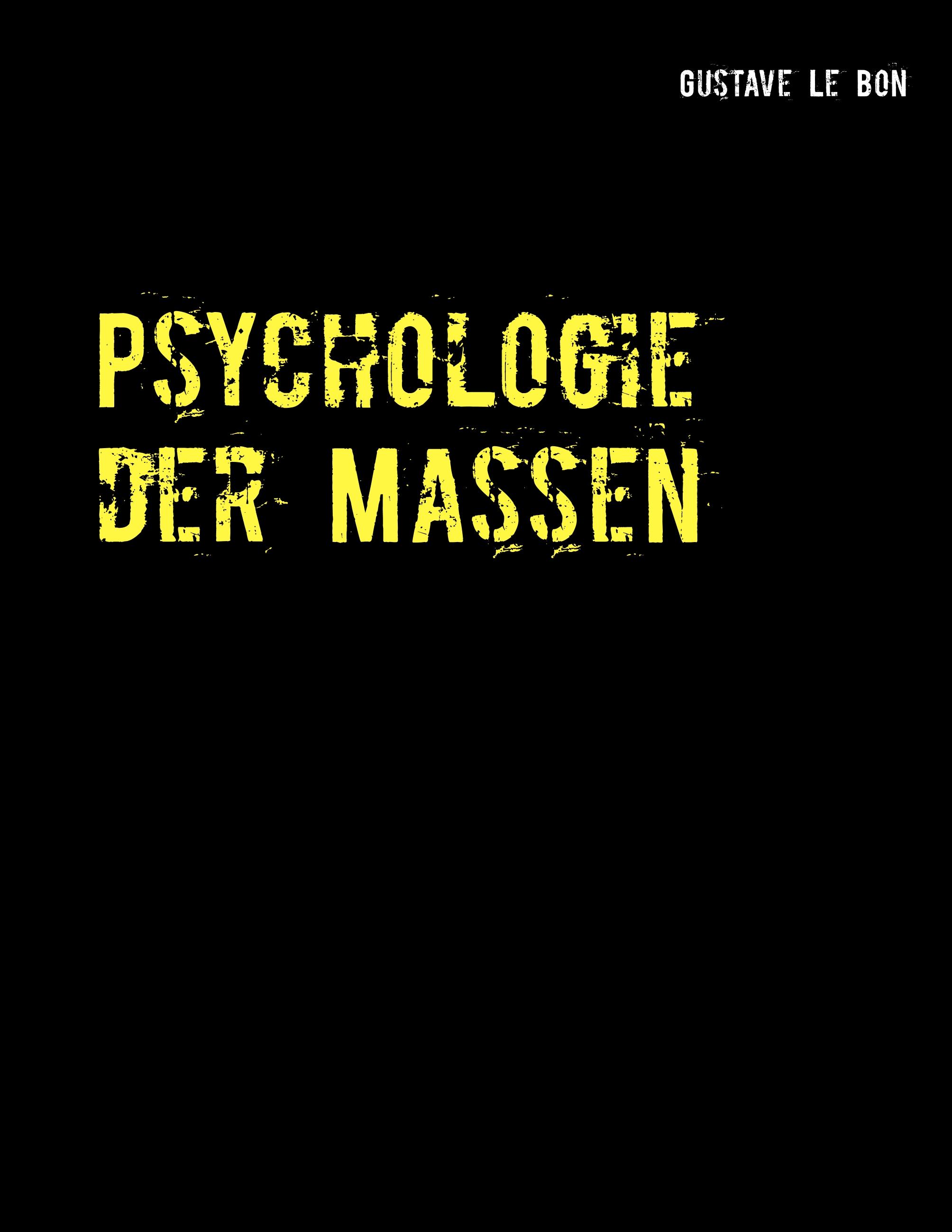Vorderes Coverbild Psychologie der Massen